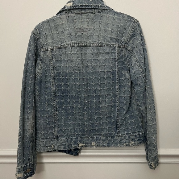 Blank NYC Distressed Denim Trucker Jacket for Women - Size Small - No Flaws - Picture 7 of 7